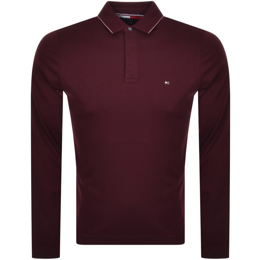 Alternative Image for ProductTommy Hilfiger Slim Long Sleeve Polo Burgundy1